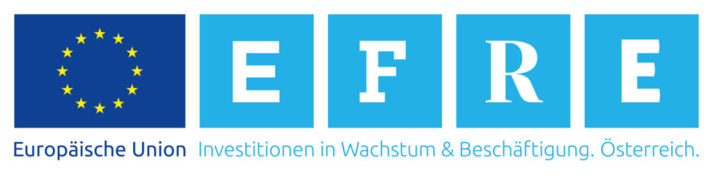 Logo der Europäischen Union und EFRE – Investitionen in Wachstum und Beschäftigung, Österreich